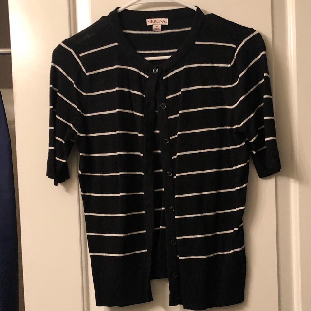 Merona Size Med 1/2 Sleeve Cardigan